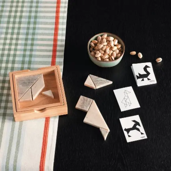 Marble & Wood Tangram Puzzle - Hearth & Hand&trade; with Magnolia image {1}