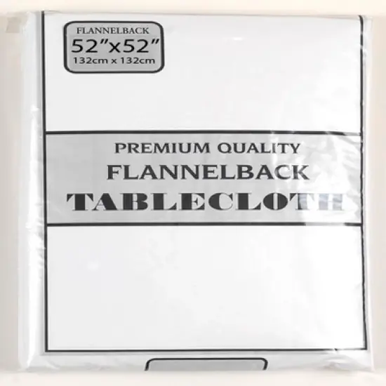 Carnation Home Fashions Vinyl Tablecloth with Polyester Flannel Backing - 52"x52" image {6}