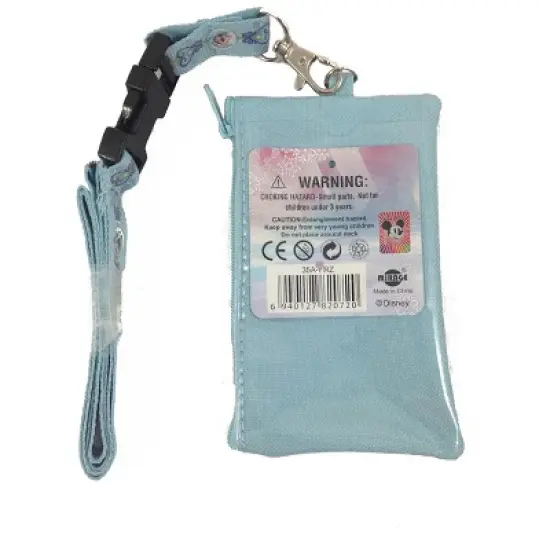 Disney Frozen Elsa and Anna Key Chain Lanyard Fastpass ID Ticket Holder Pink image {2}