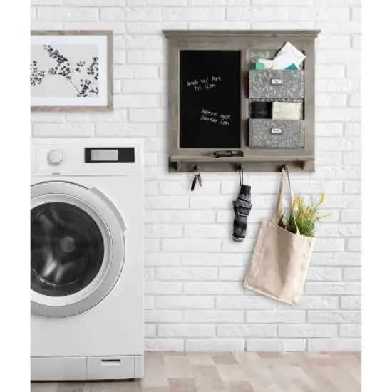 28" x 25" Idamae Multi Function Wall Art Set Gray - Kate & Laurel All Things Decor image {5}