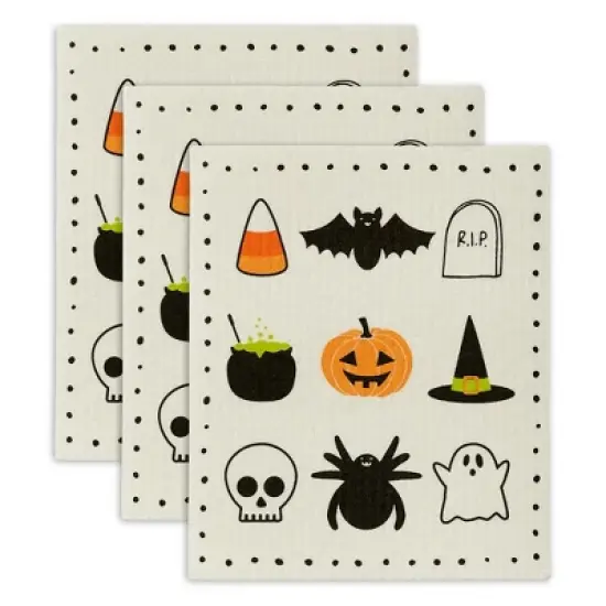 Design Imports Spooky Swedish Dishcloth Set/3 image {6}