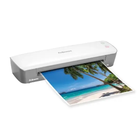 Fellowes&reg; Ion&trade; 95 Personal Themal Laminator with Pouch Starter Kit, 9.5 In., Gray/White image {6}