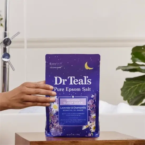 Dr Teal's Epsom Salt Magnesium Soak - Sleep Blend with Melatonin, Lavender & Chamomile image {2}
