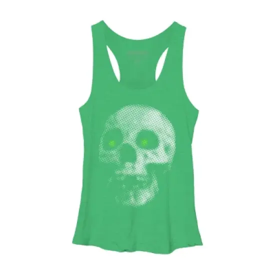 Women's Design By Humans Giant Halloween Skull By robotface Racerback Tank Top image {7}