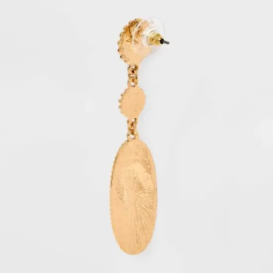 Casted Triple Drop Earrings - Universal Thread&trade; Gold image {2}