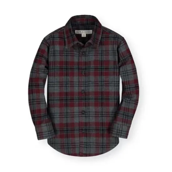Hope & Henry Boys' Flannel Button Down Shirt, Infant image {6}