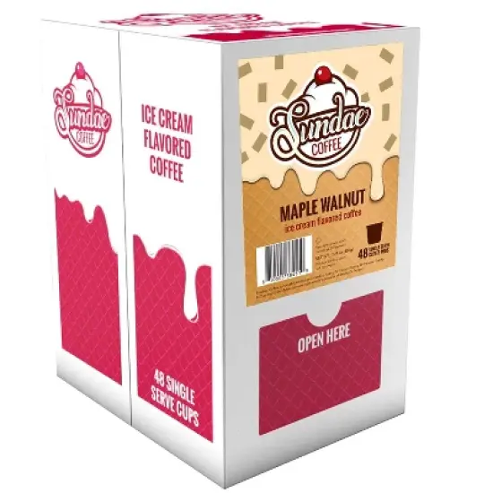 Sundae Ice Cream Flavored Coffee Pods, 2.0 Keurig K-Cup, Maple Walnut, 48  Count image {1}