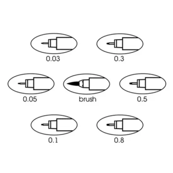 Marvy Uchida&reg; LePen&reg; Drawing Pens, Pack of 4 image {5}