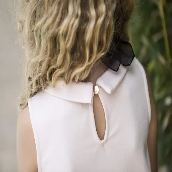 Hope & Henry Girls' Ponte Dress with Petite Collar, Infant image {6}