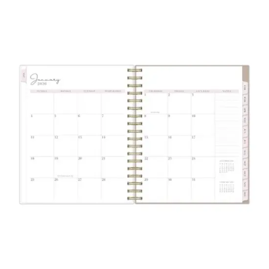Blue Sky Rachel Parcell Daily/Monthly Planning Calendar 7"x9" Ella Tan Clear Pocket Cover image {5}