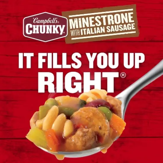 Campbell's Chunky Miestrone with Italian Sausage Soup - 18.8oz image {5}