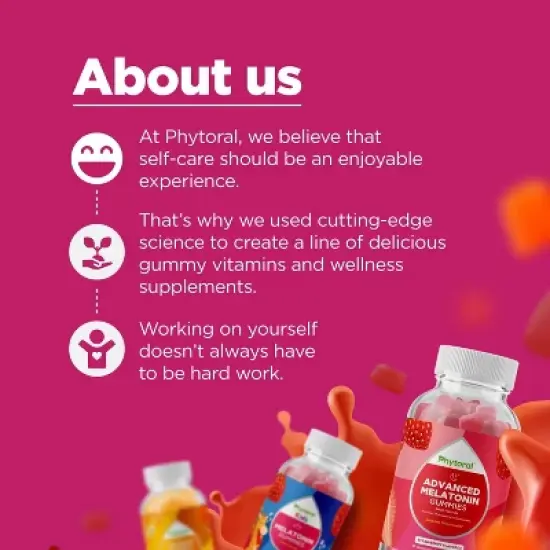 Hydrolized Collagen + Biotin Gummies, Pure Collagen Supplement for Healthy Hair Growth, Glowing Skin & Nail Care, Raspberry Flavor, Phytoral, 90ct image {7}