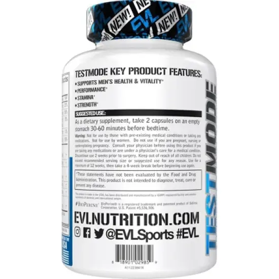Evlution Nutrition TestMode - Testosterone Support Complext - 50 Servings image {2}