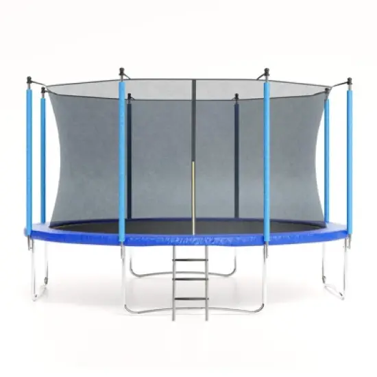 GustoWave 10FT 12FT 14FT 16FT Trampoline with Safety Enclosure & Ladder - Recreational Trampolines for Kids/Adults, ASTM Certified Outdoor Bounce image {9}