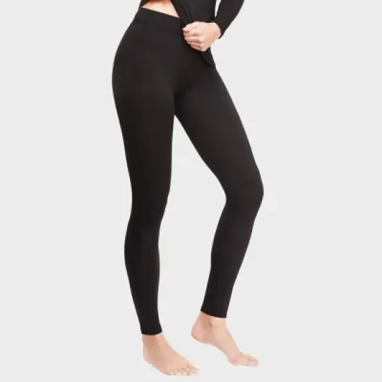 Warm Essentials by Cuddl Duds Women's Smooth Stretch Thermal Leggings - Black image {6}