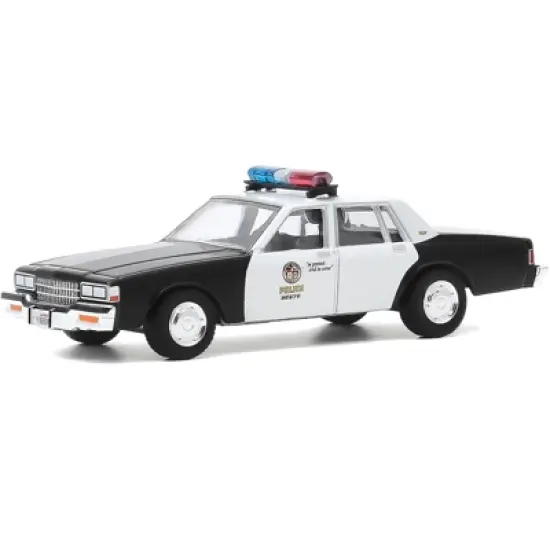 1987 Chevrolet Caprice "Metropolitan Police" "Terminator 2: Judgment Day" (1991) Movie "Hollywood Series" 1/64 Diecast Model Car by Greenlight image {1}