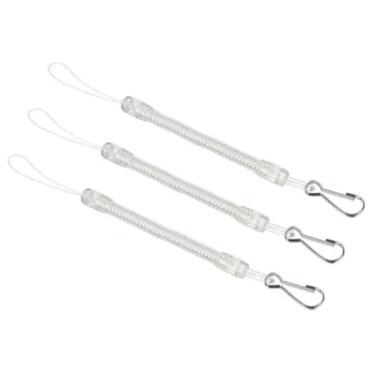 Unique Bargains Plastic Detachable Spiral Spring Coil Strap Clasp Lanyards image {4}