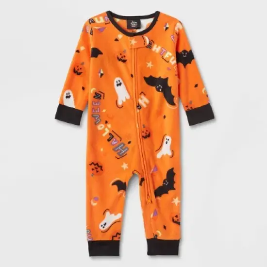 Baby Halloween Matching Family Pajama - Hyde & EEK! Boutique&trade; Orange image {4}