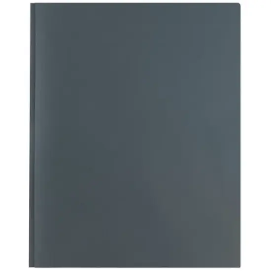 JAM 6pk POP 2 Pocket School Presentation Plastic Folders with Prong Fasteners Gray image {4}