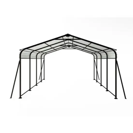 Metal Heavy Duty Metal Canopy Carport,Galvanized Steel Outdoor Carport Shelter with Reinforced Structure,Garage Shed for Car,Truck-Coolbibila image {6}