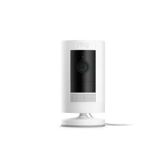 Ring 1080p Stick Up Cam  Wired Plug-In Security Camera - White image {1}