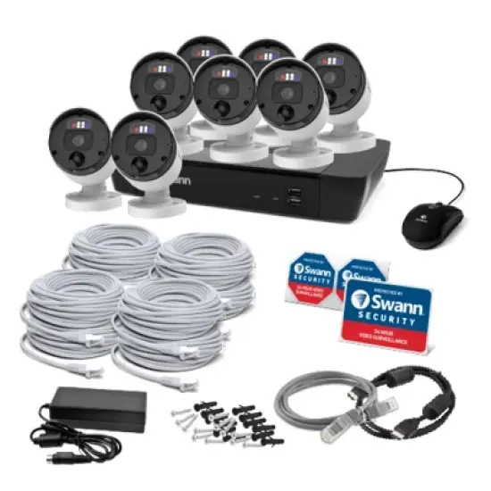 Swann NVR Security System, Round Enforcer Bullet Cameras, 88980 Hub, Black image {6}
