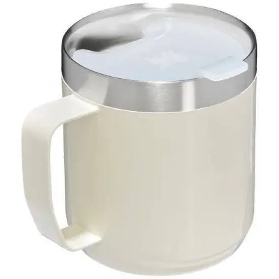 Stanley 12oz Stainless Steel Classic Legendary Mug - Cream Gloss: Insulated Travel Mug for Hot & Cold Beverages, Dishwasher-Safe image {1}