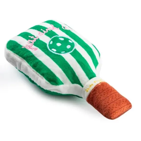Haute Diggity Dog Green Stripe Pickleball Paddle Plush Dog Toy with Squeaker image {2}