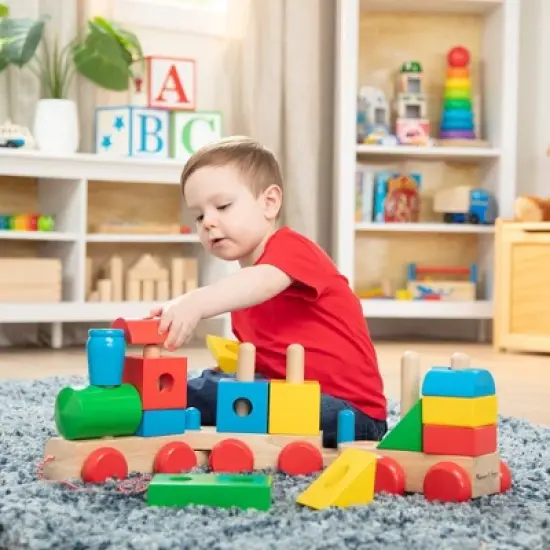 Melissa & Doug Wooden Jumbo Stacking Train - Classic image {5}
