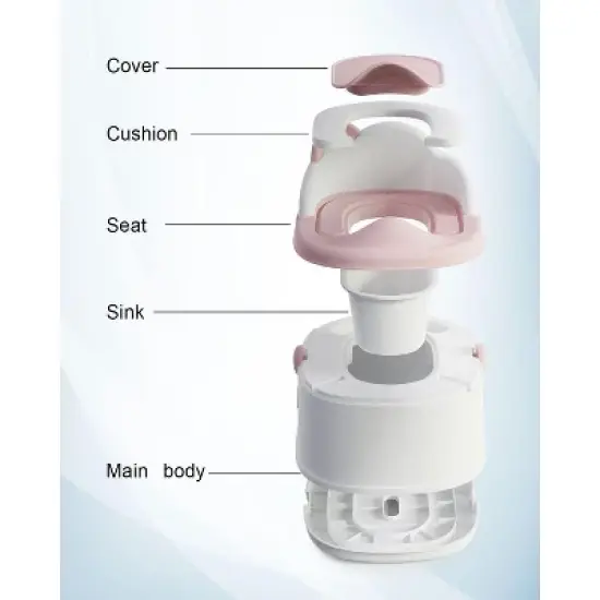 BabyBond 3 in 1 Potty Training Toilet & Training Seat & Sturdy Step Stool,Pink image {5}