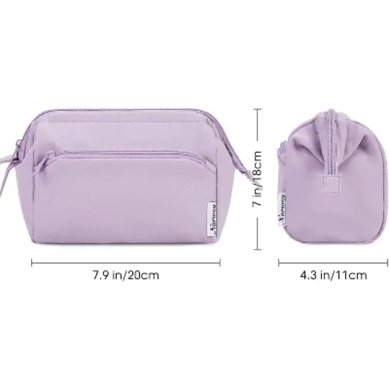 Narwey Makeup Bag Women Wide-open Make up Bag Travel Cosmetic Bag image {3}