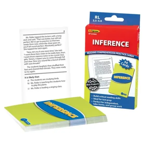 Edupress Reading Comprehension Practice Cards, Inference (RL 3.5-5.0) image {2}