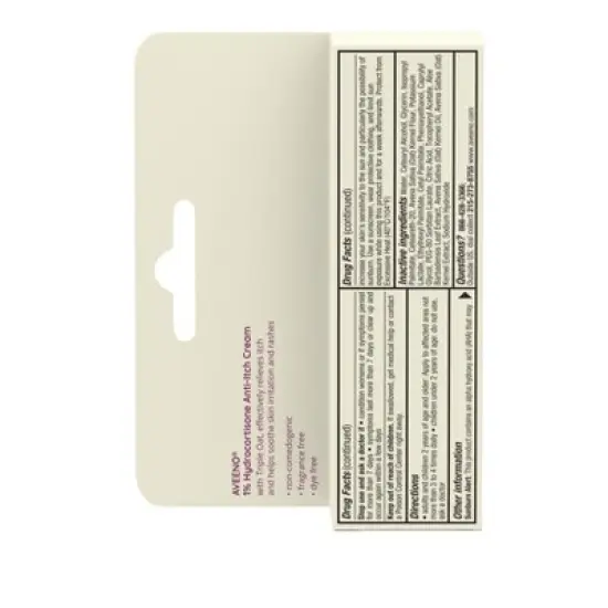 Aveeno Active Naturals Anti-itch Cream - 1oz image {6}