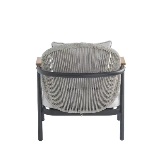 Christopher Knight Home Simone Modern Outdoor Rope Club Chair with Thick Cushions image {5}
