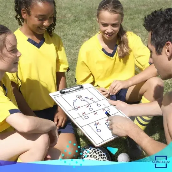 SCRIBBLEDO Lacrosse 15&rdquo;x9&rdquo; Dry Erase Coaching Clipboard image {2}