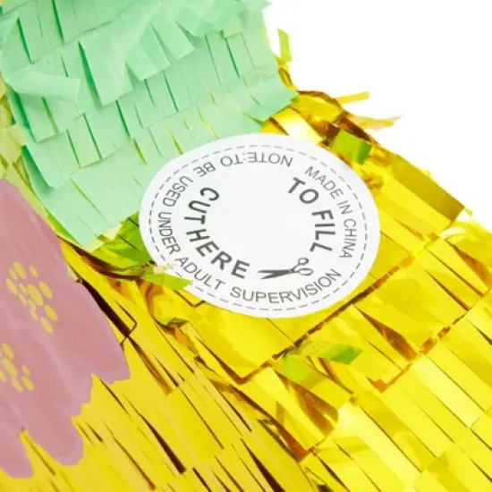 Blue Panda Pineapple Pinata for Hawaiian Luau Party Decorations, Kids Birthday, 16.5 x 10 x 3 In image {3}