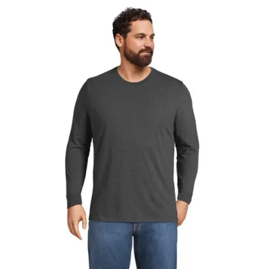 Lands' End Men's Super-T Long Sleeve T-Shirt image {4}