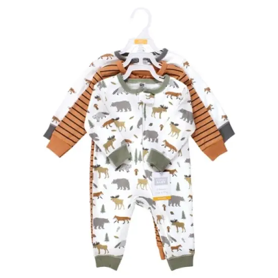 Hudson Baby Cotton Sleep and Play, Woodland Animals image {1}