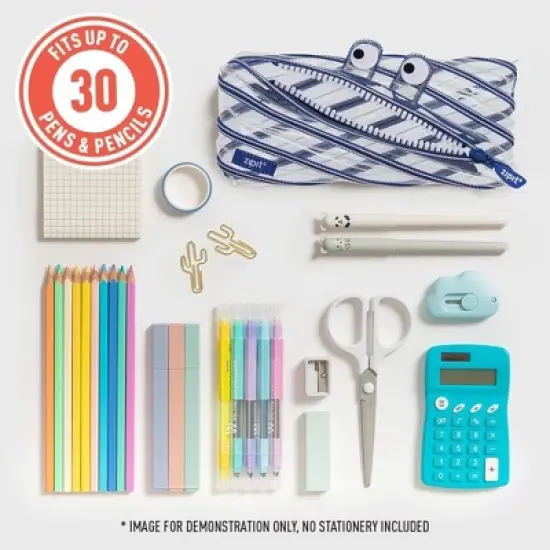 ZIPIT Clear Monster Pencil Case image {3}