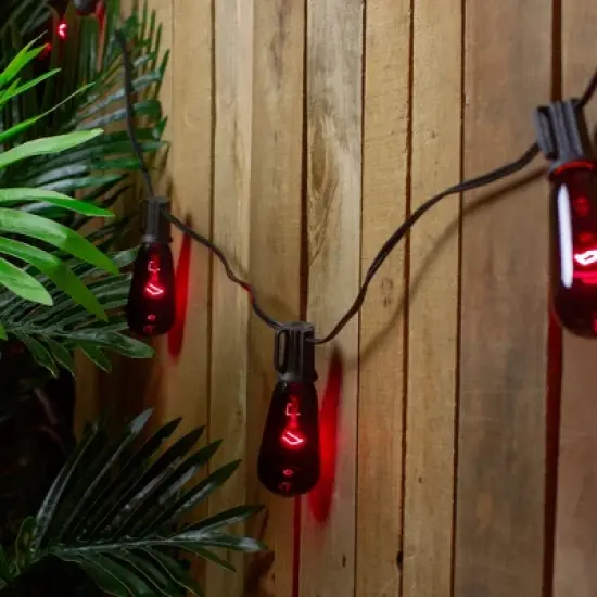 Northlight Edison E17 Halloween Light Set - 9' Black Wire - Purple Lights - 10ct image {1}