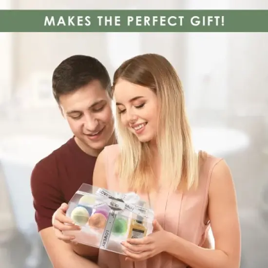 Lovery Bath Boms Gift Set for Women - 9 oversized scented bath bombs plus mini shower gel, bubble bath, and shampoo image {5}