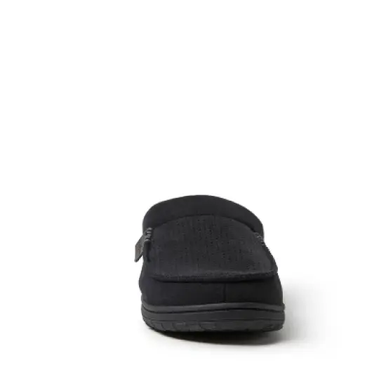 Dearfoams Men's Brendan Perforated Microsuede Moccasin Toe Clog image {1}