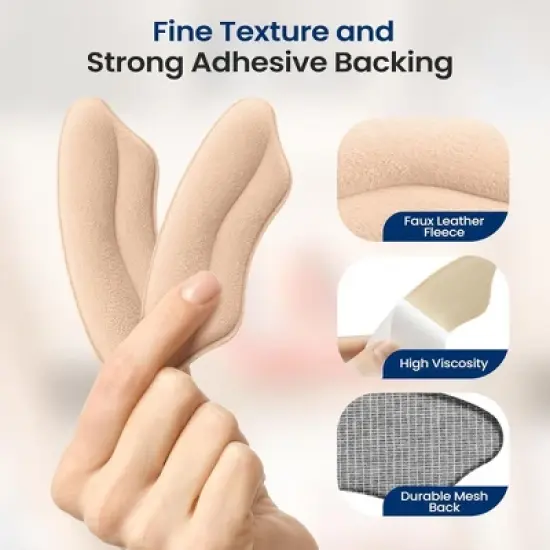 SereneLife Heel Pad Shoe Insert, Soft Gel Cushion, 4-Pack - Black & Apricot image {4}