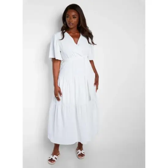 Rebdolls Women's Draya Tiered Midi A Line Dress image {4}