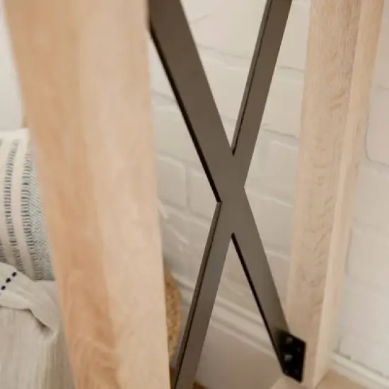 Sophie Rustic Industrial X Frame Entry Table - Saracina Home image {4}