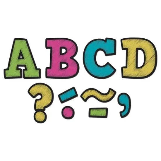 Teacher Created Resources&reg; Chalkboard Brights Bold Block 3" Magnetic Letters, 55 Pieces image {3}