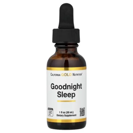 California Gold Nutrition Goodnight Sleep with Fresh Milky Oat Seed, St. John's Wort, Skullcap, and Passion Flower Herbs, 1 fl oz (30 ml) image {2}