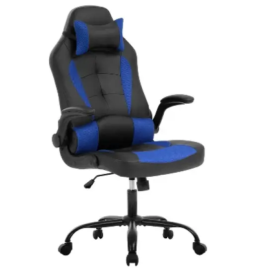 BestMassage Gaming Chair Office Chair Computer Desk Chair with Lumbar Support and Adjustable Headrest and PU Leather Gamer Chair for Adults image {8}