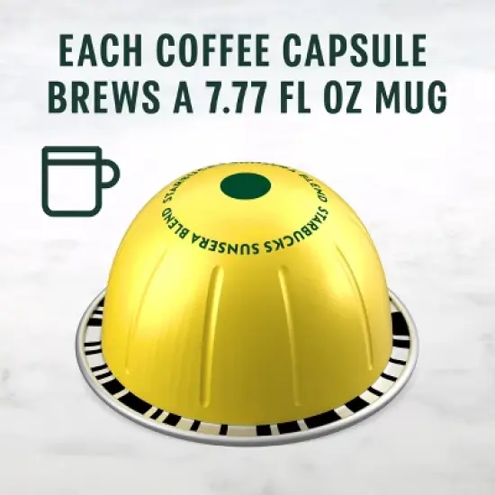 Starbucks by Nespresso Vertuo Line Sunsera Blend Blonde Roast Coffee Pods image {3}