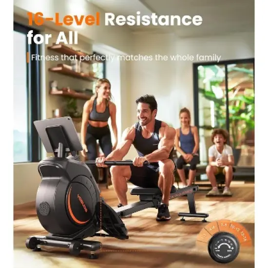 YOSUDA Magnetic/Water Rowing Machine 350 LB Weight Capacity - Rower Machine for Home Use with Bluetooth, App Supported image {4}